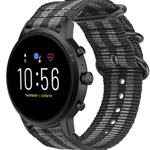 nylon-gesp-band-zwart-grijs-voor-fossil-gen-5