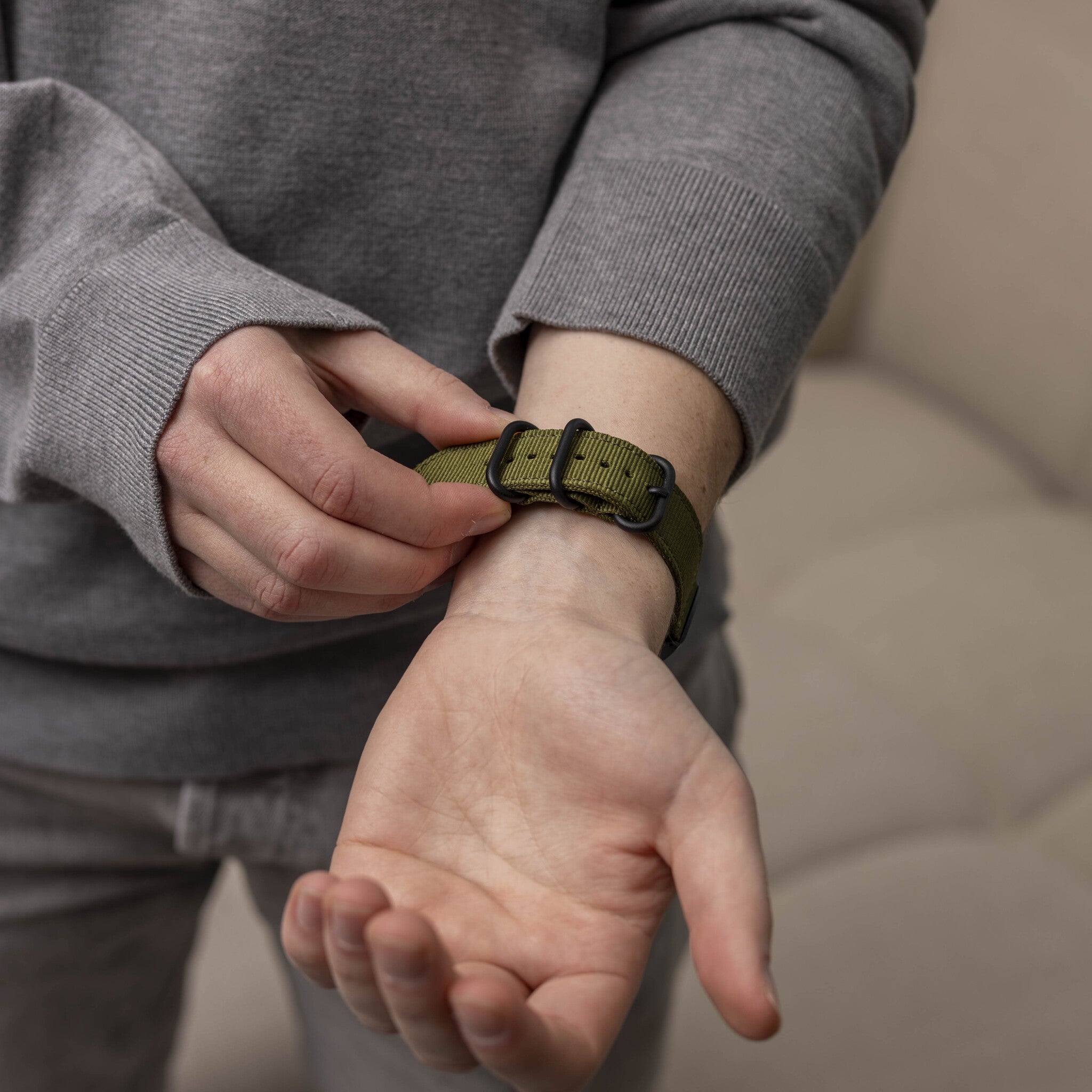 Bracelet nylon boucle Garmin Tactix 7 Pro (vert)