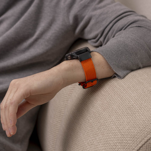 Bracelet nylon avec boucle Garmin D2 Mach 1 Pro (orange)