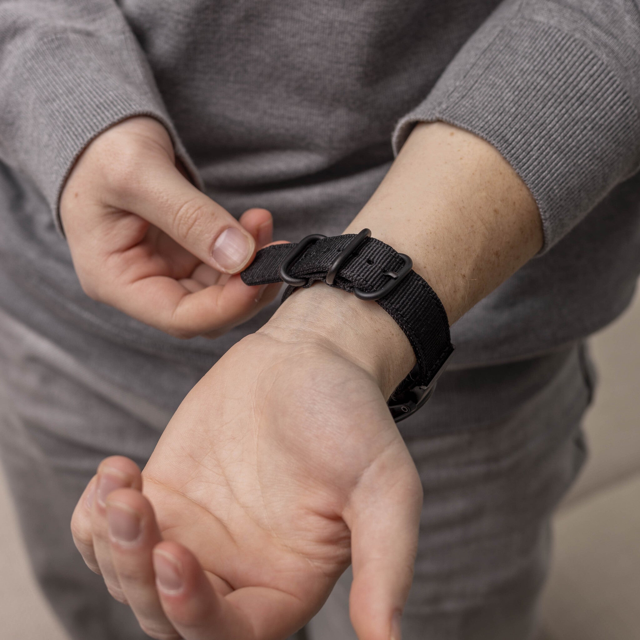 Bracelet nylon avec boucle Garmin Quatix 8 - 51mm (noir)