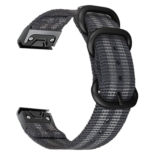 Garmin Quatix 8 Pro - 47mm Nylon Buckle Strap (Black/Grey)
