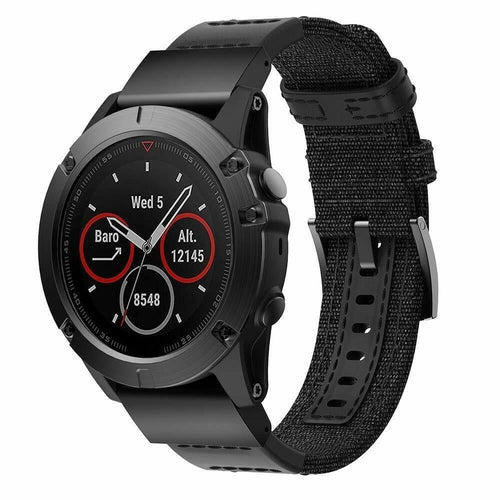 Bracelet nylon hybride Garmin Forerunner 955 (noir)