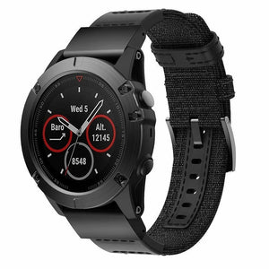 Bracelet nylon hybride Garmin Approach S62 (noir)