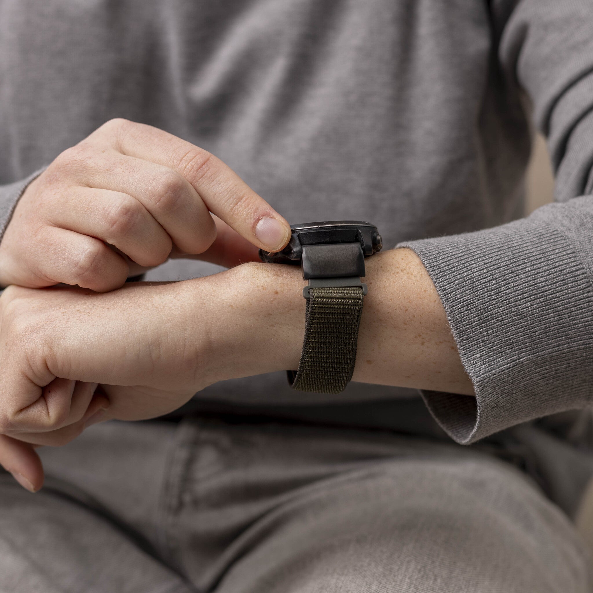 Bracelet nylon Garmin Descent MK1 (vert militaire)