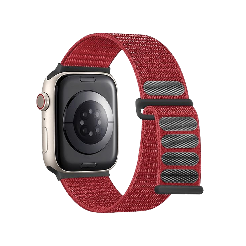 Bracelet nylon loop Apple Watch (rouge)