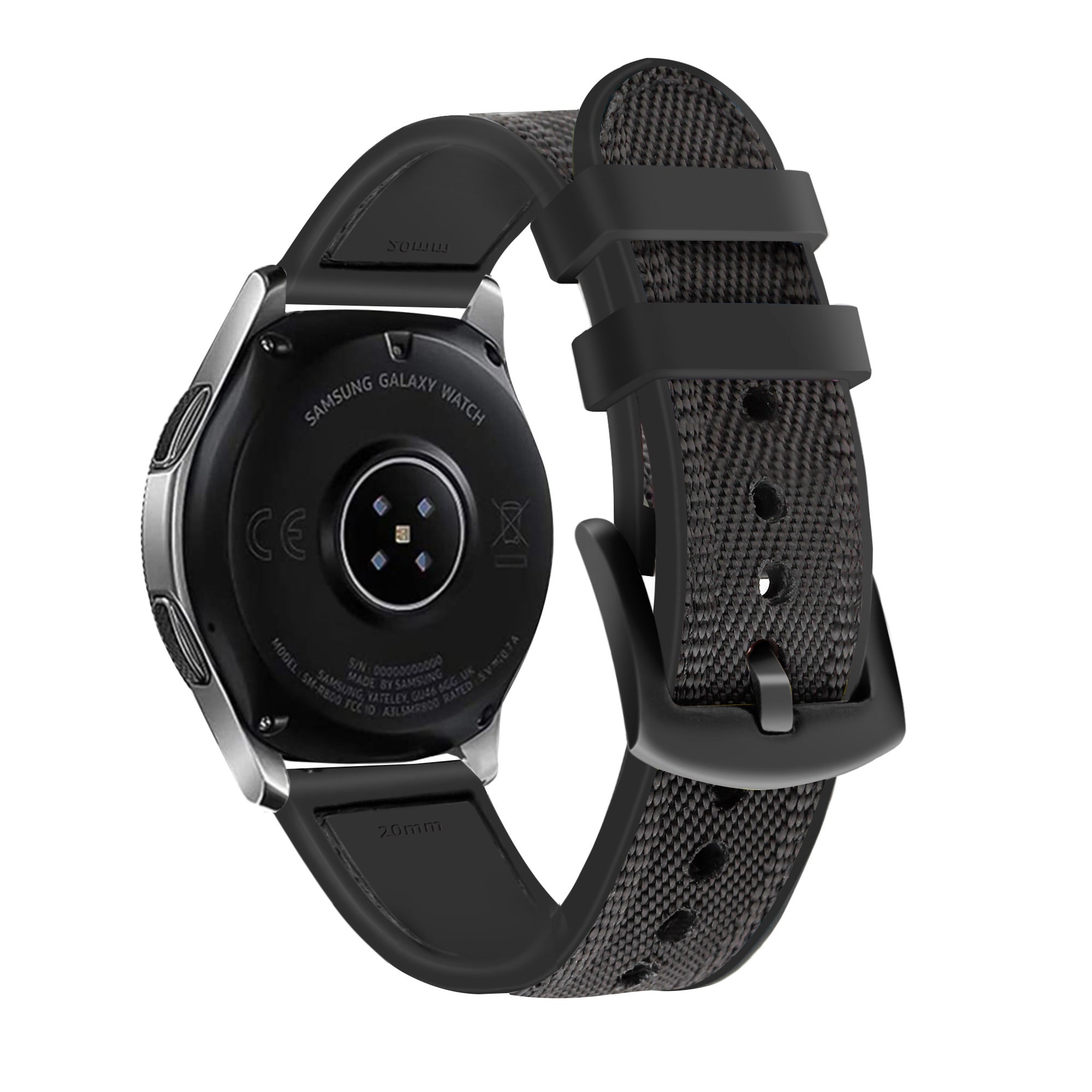 Bracelet nylon hybride Amazfit Active 2 (noir)