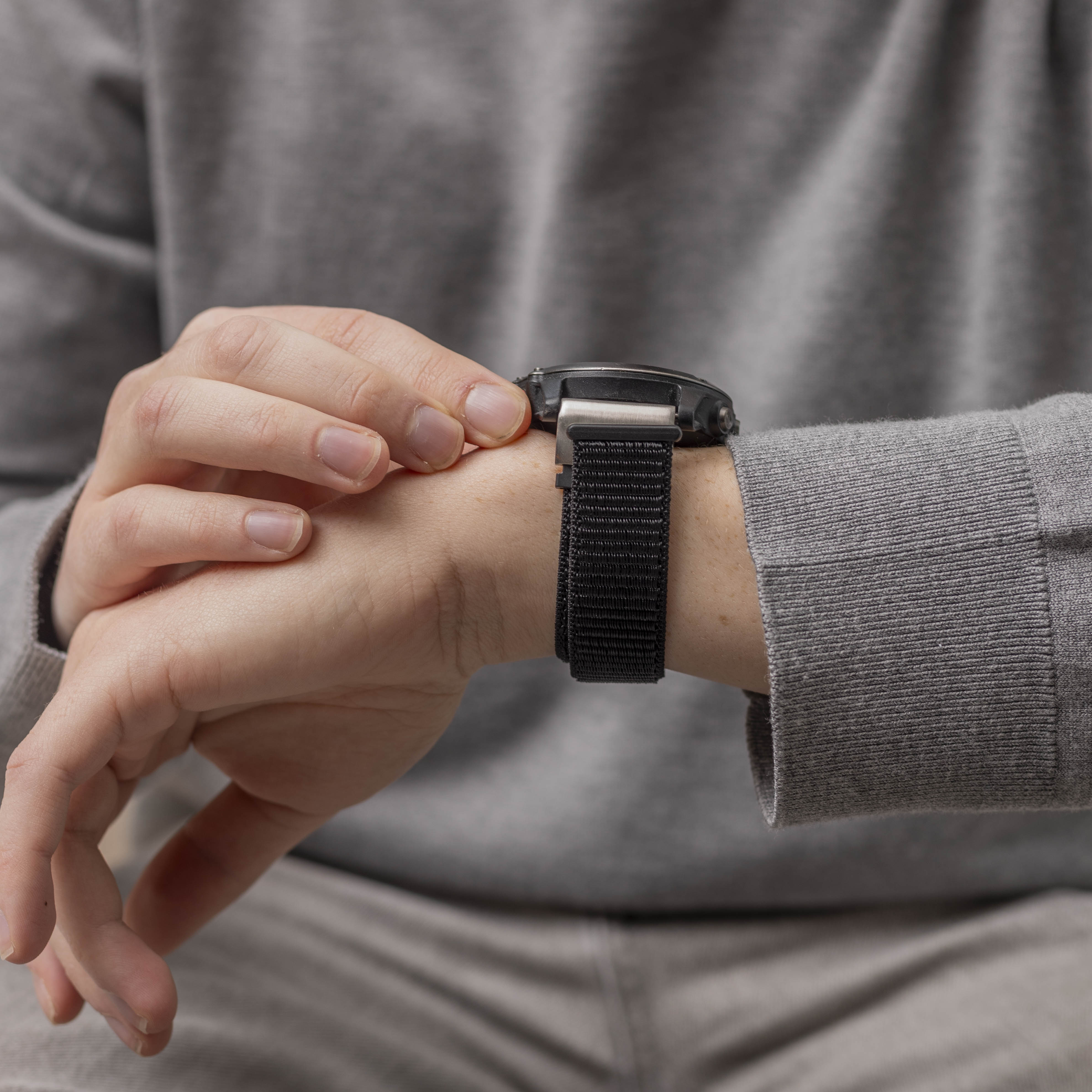 Bracelet nylon Garmin Instinct 3 - 50mm (noir)