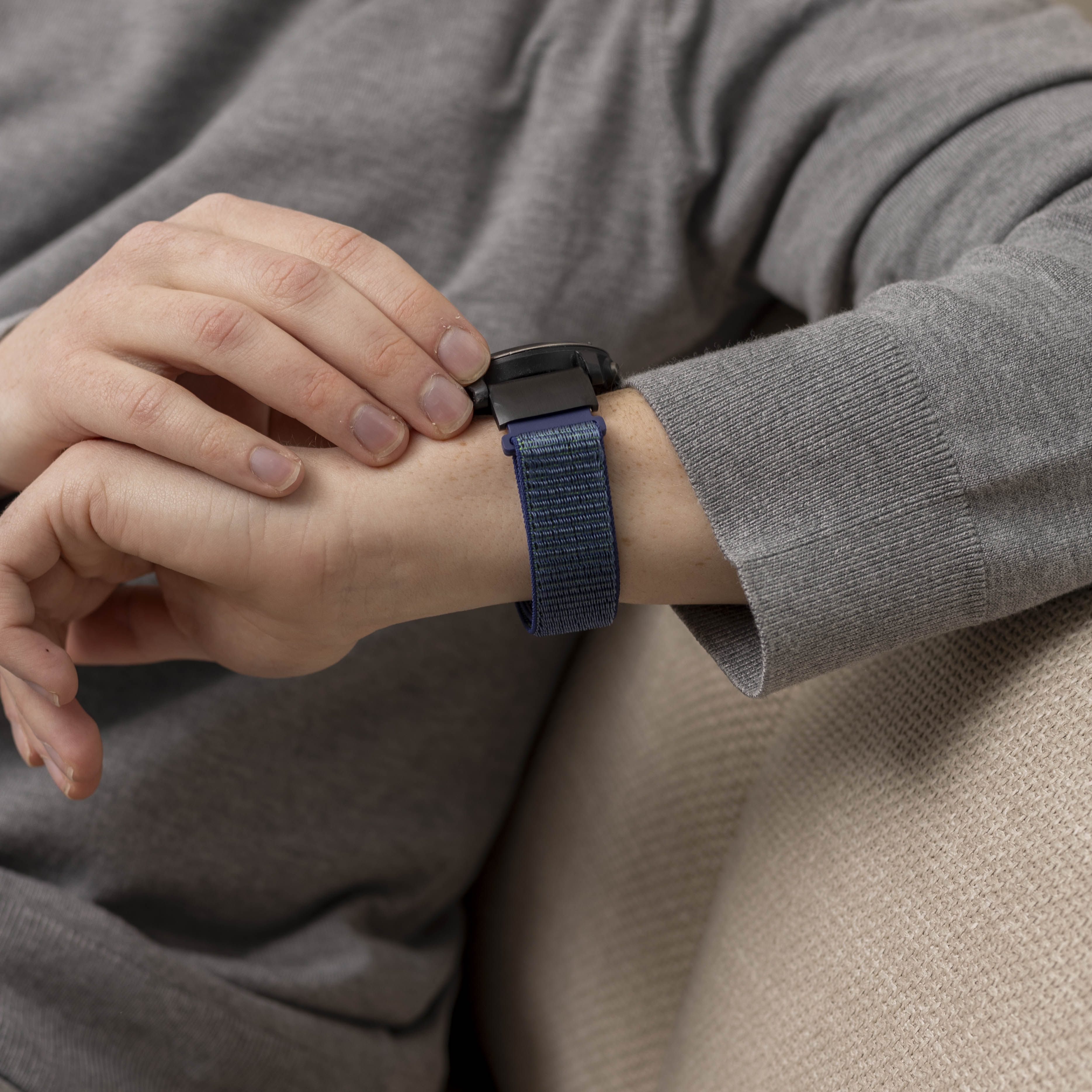 Bracelet nylon á boucle Garmin Instinct 3 - 50mm (bleu)