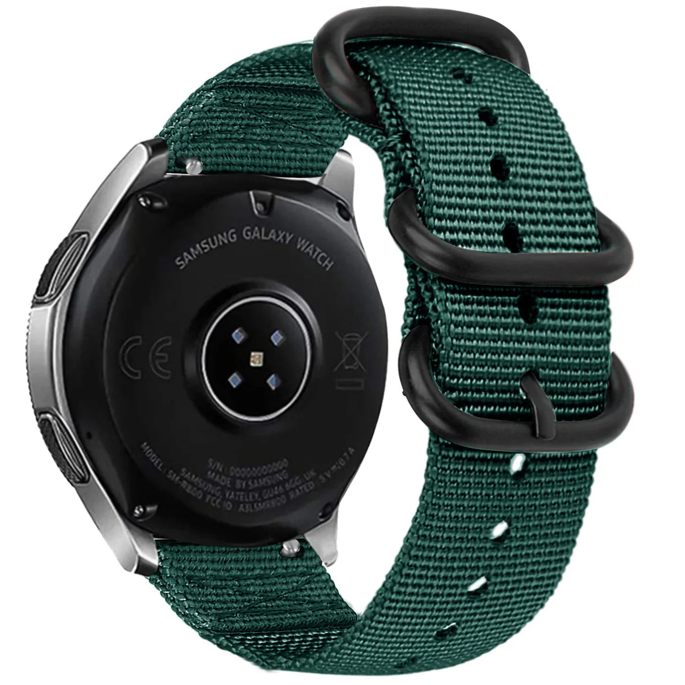 Bracelet nylon avec boucle Withings ScanWatch Nova (vert foncé)