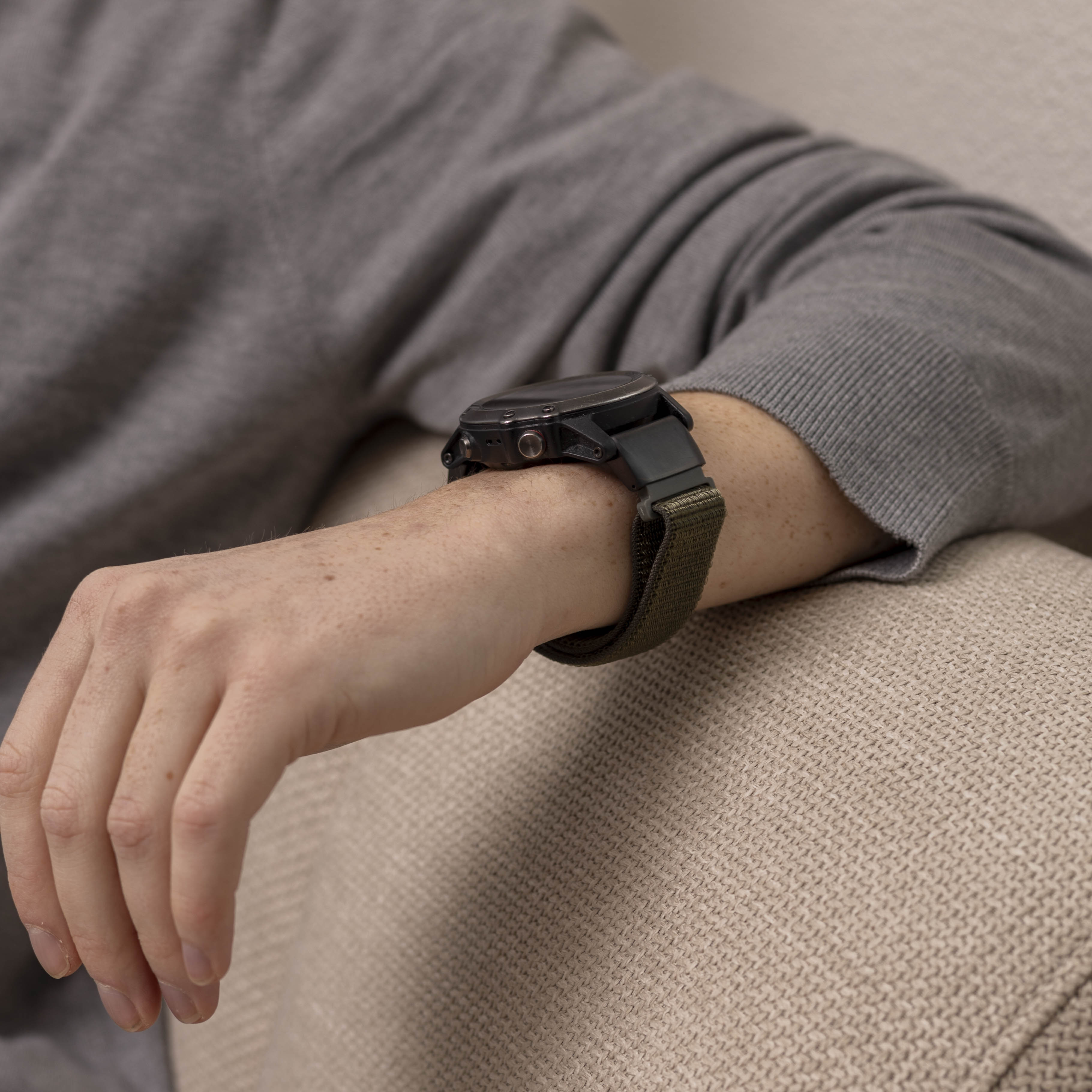 Bracelet nylon Garmin Fenix 8 - 51mm (vert armée)