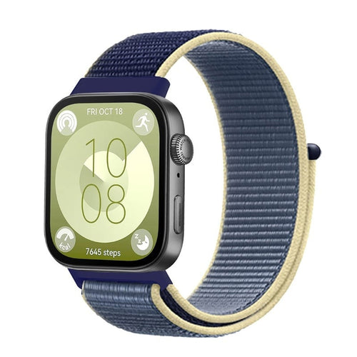 Bracelet nylon Classic Huawei Watch Fit 4 Pro (bleu ocean)