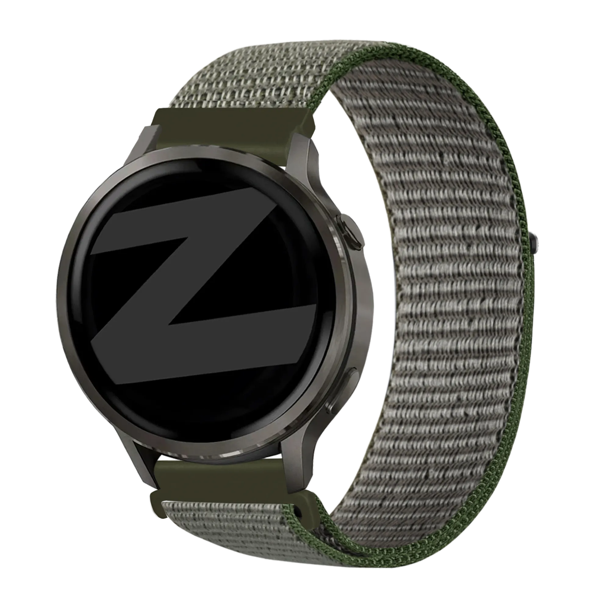Bandz Garmin Vivomove Luxe Nylon Loop Strap (Olive Green)