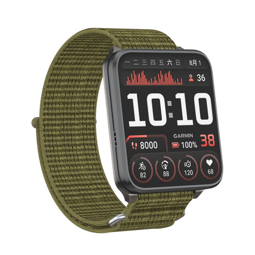 Bracelet nylon Garmin Venu X1 (vert olive)