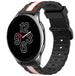 Bracelet silicone/cuir OnePlus Watch (noir/blanc)