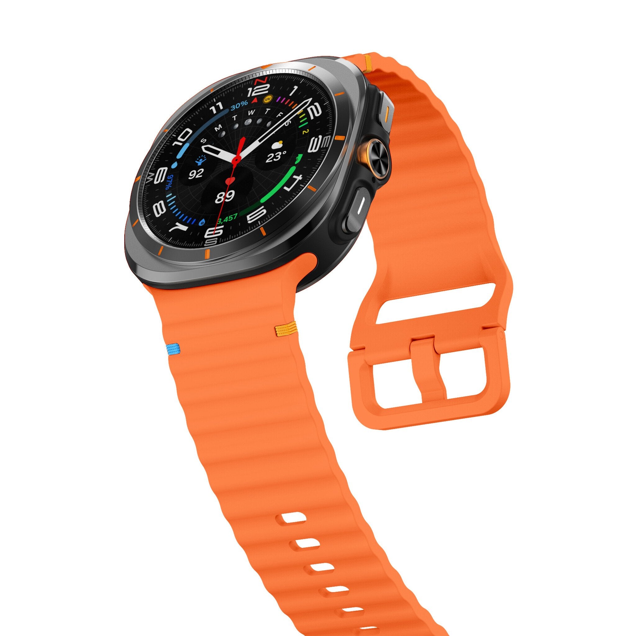 Galaxy Watch Ultra Wave Silicone Strap (Orange)