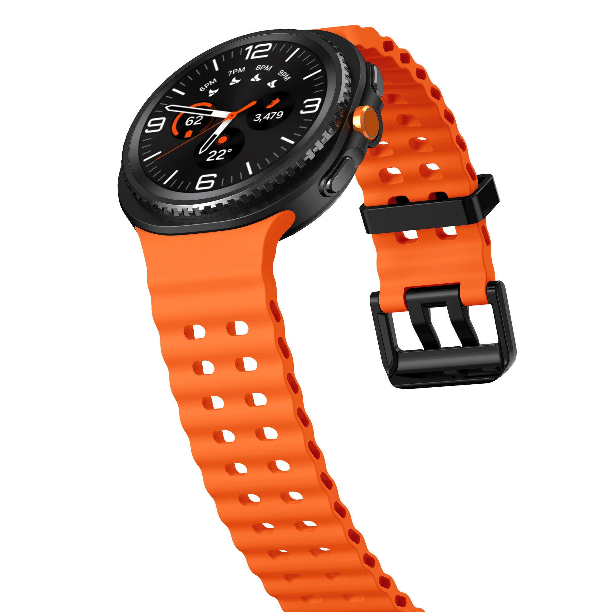 Samsung Galaxy Watch 8 - 44mm Ocean Strap (Orange)
