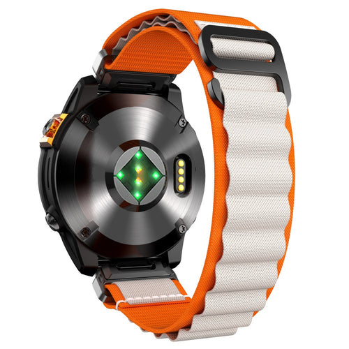 Garmin Approach S62 Alpine Nylon Strap (Orange/Beige)