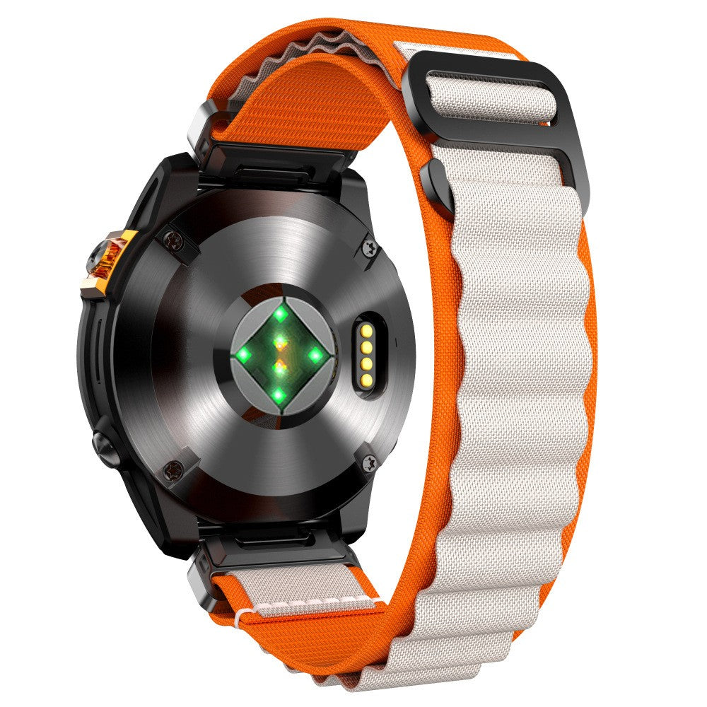 Garmin Forerunner 745 Alpine Nylon Strap (Orange/Beige)