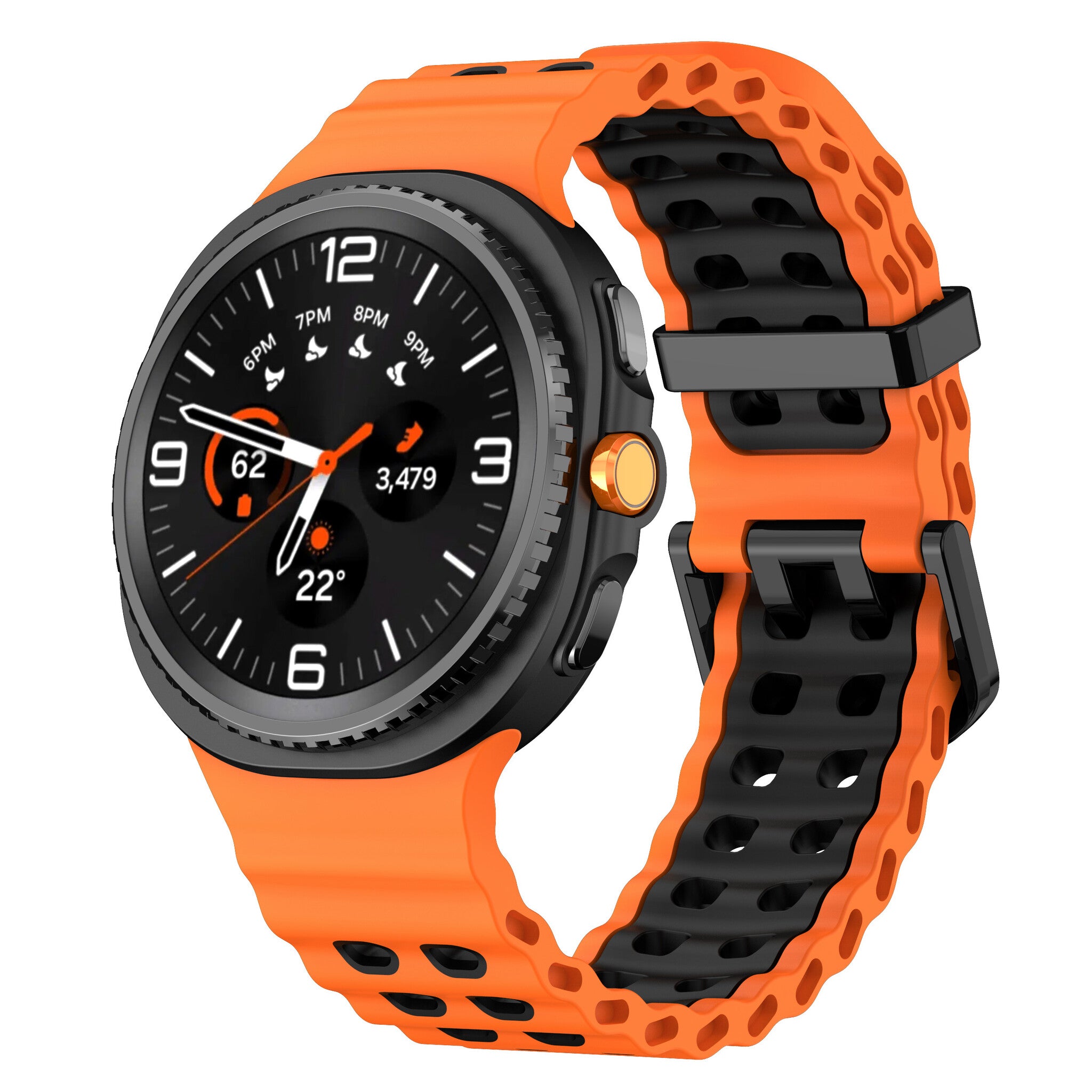 Bracelet Ocean Samsung Galaxy Watch 8 - 40mm (orange/noir)