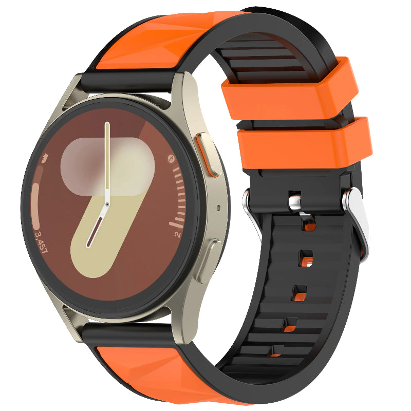 universal 20mm diamond sport band orange black