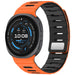 Bracelet silicone magnétique Samsung Galaxy Watch 8 - 44mm (orange/noir)