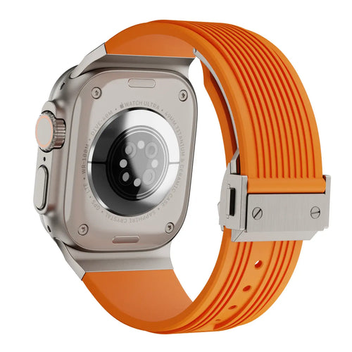 Bracelet silicone élastique liquide Apple Watch (orange)