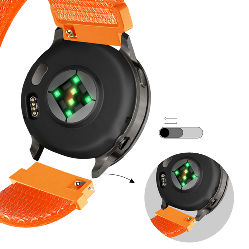 Bandz Garmin Forerunner 265 Nylon Loop Strap (Orange)