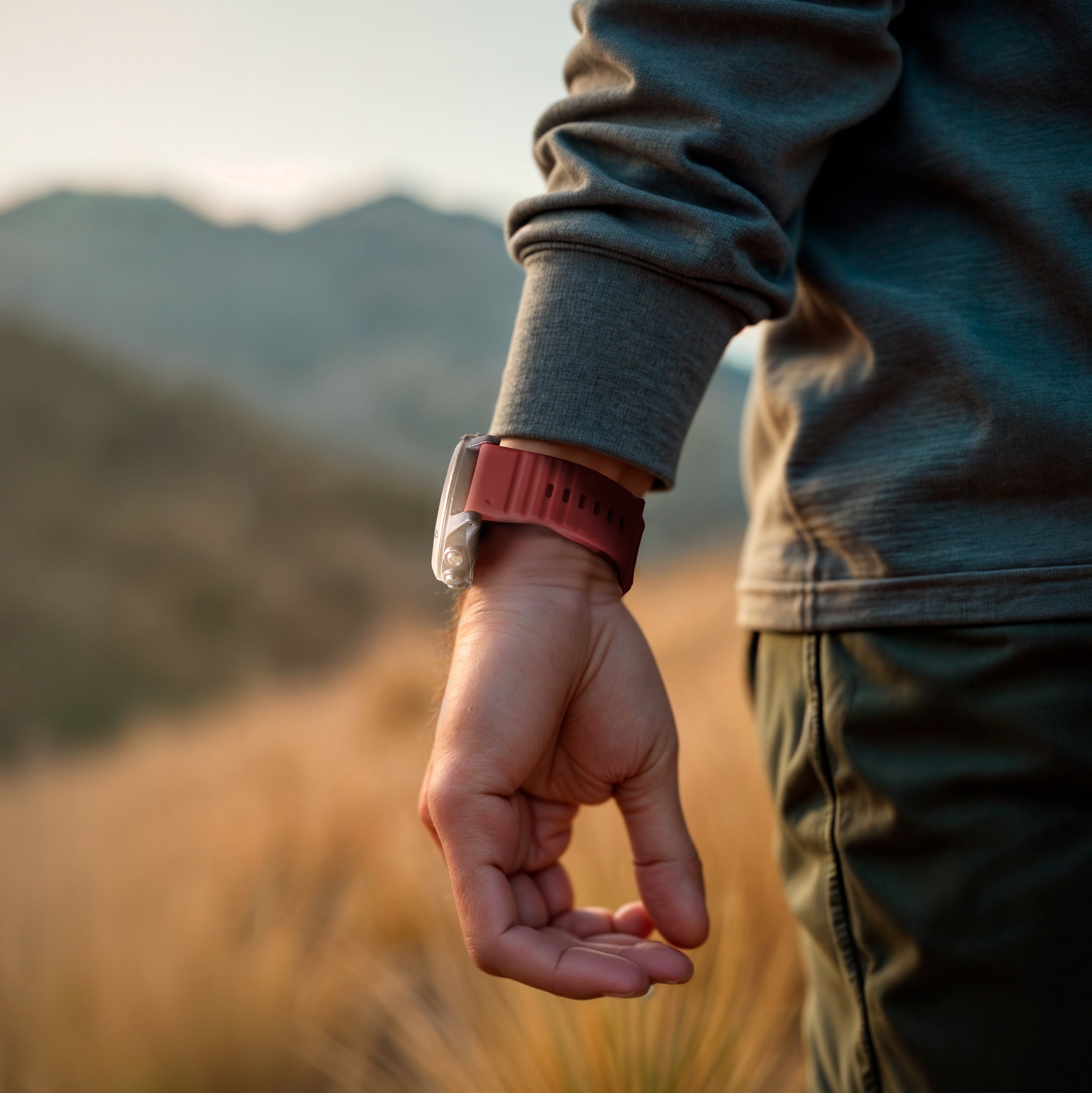 Bracelet silicone outdoor Garmin Instinct 3 - 50mm (rouge)