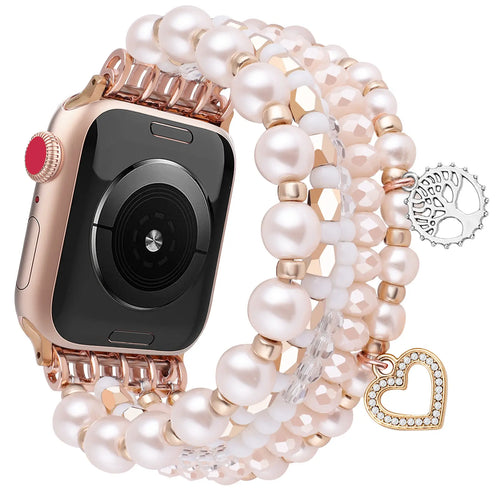 Bracelet en perles Apple Watch (rose)