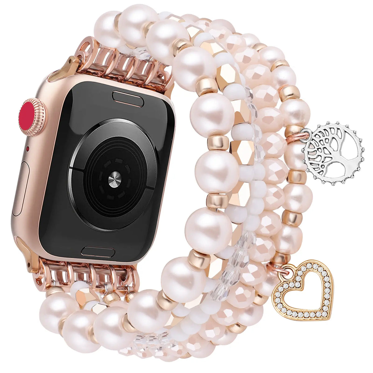 Bracelet en perles Apple Watch (rose)