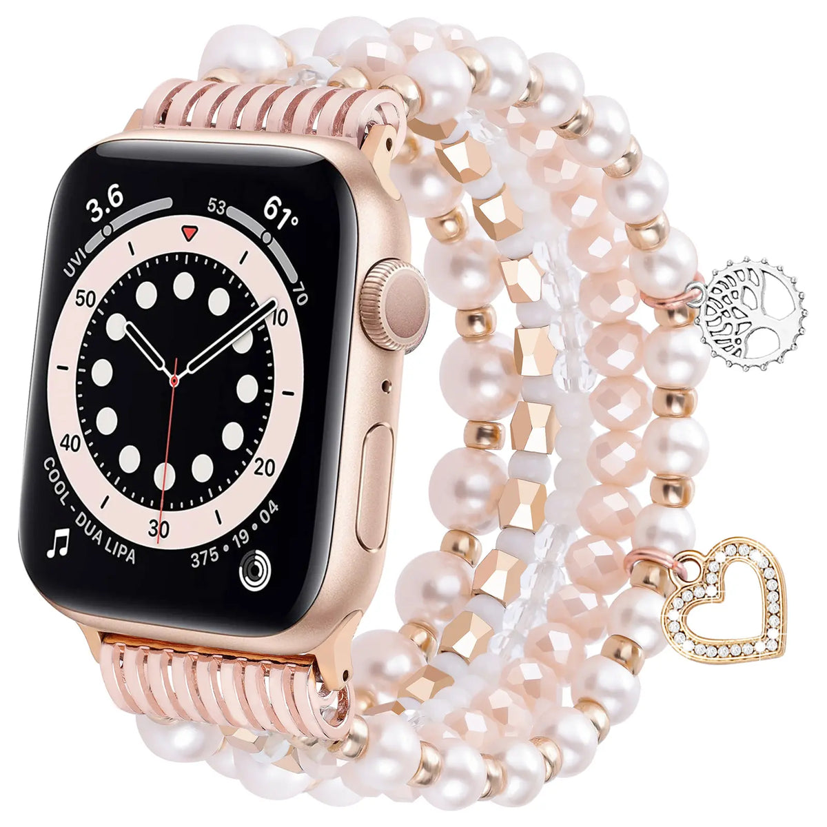 Bracelet en perles Apple Watch (rose)
