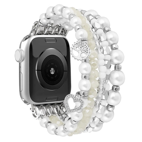 Bracelet en perles Apple Watch (blanc)