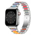 Bracelet résine-acier Apple Watch (argent/arc-en-ciel)