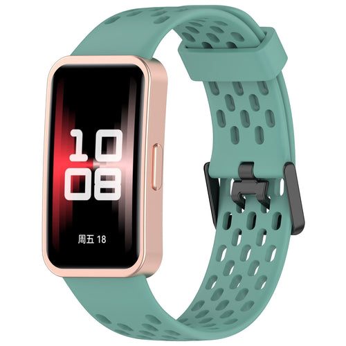Bracelet silicone air Huawei Band 10 (vert pin)