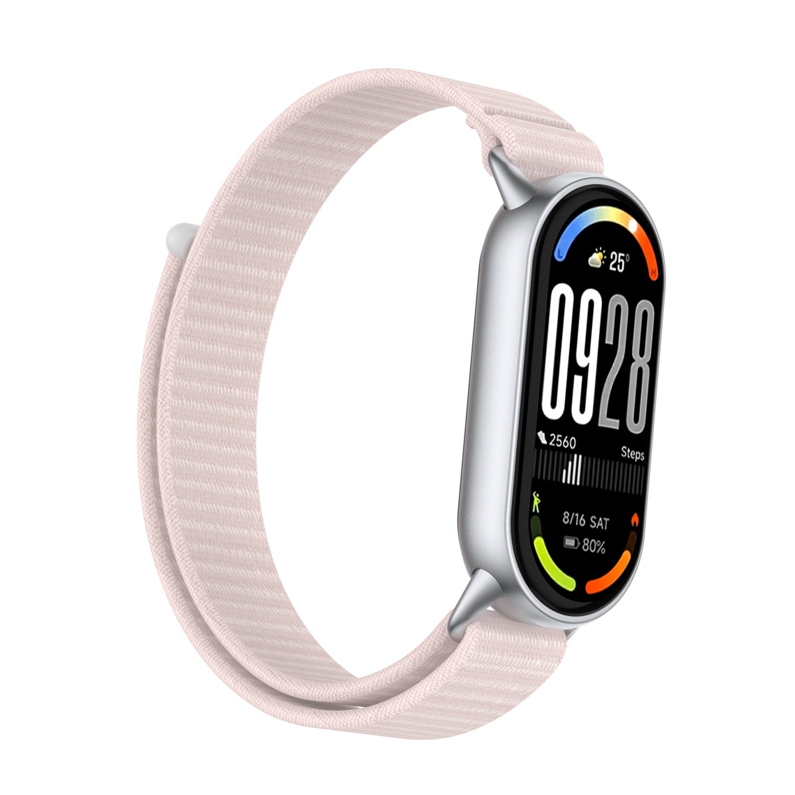 Bracelet nylon moderne Xiaomi Smart Band 8 (rose clair)