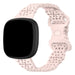Bracelet silicone avec motif Fitbit Sense 2 (rose clair)