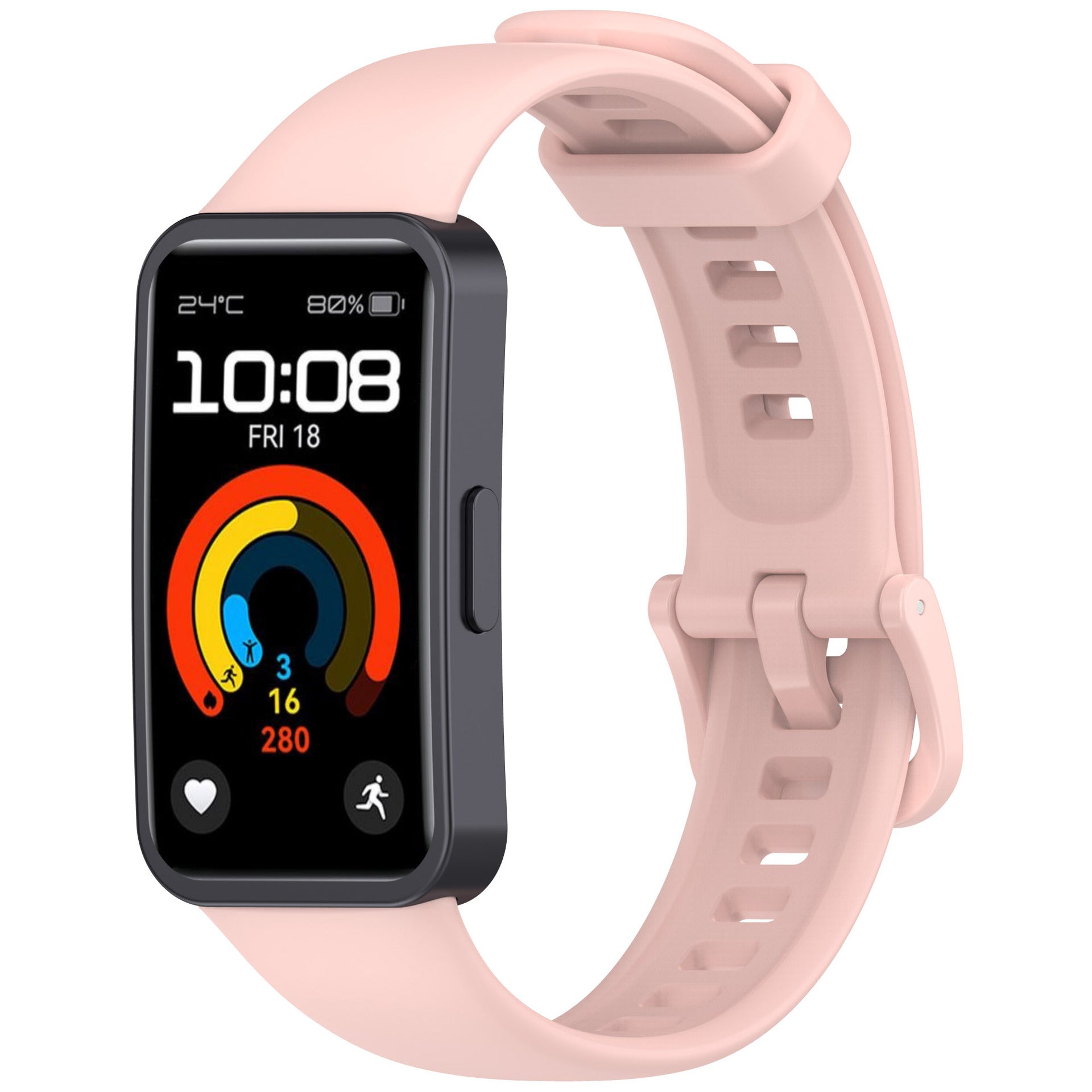 Bracelet silicone classique Huawei Band 8 (rose)