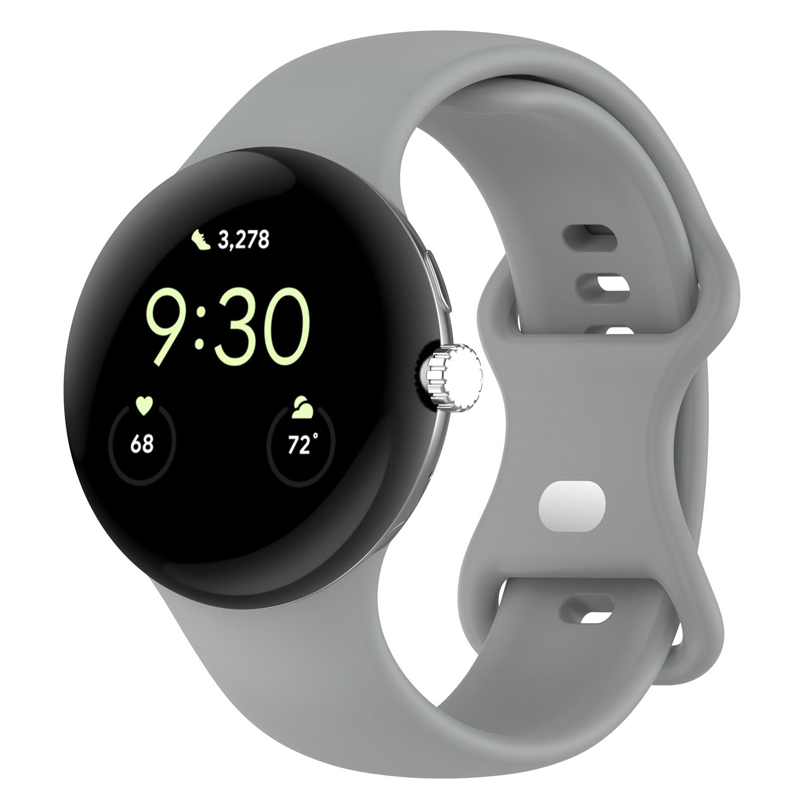 Bracelet silicone classique Google Pixel Watch 4 - 41mm (gris)