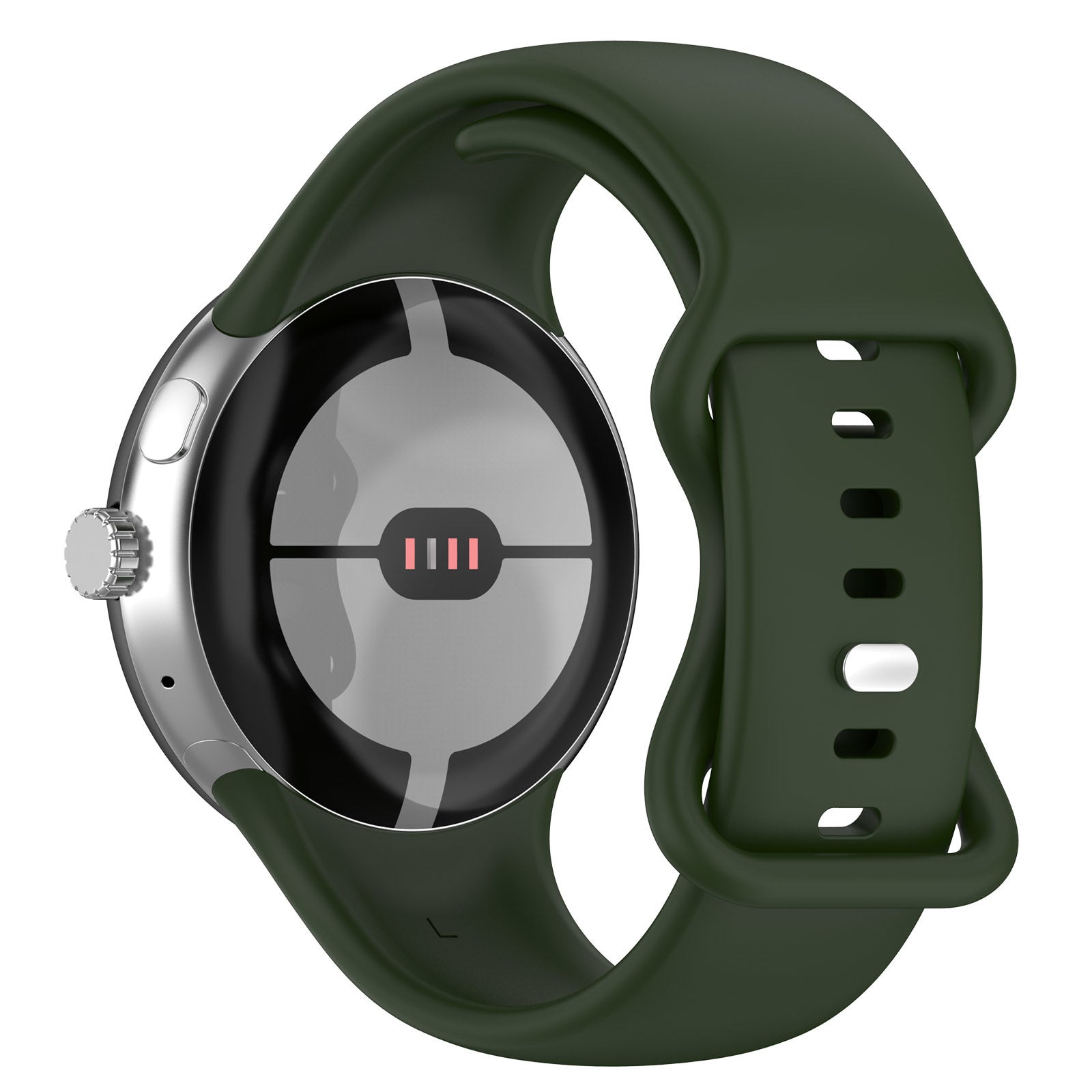 Bracelet silicone classique Google Pixel Watch 4 - 41mm (vert foncé)