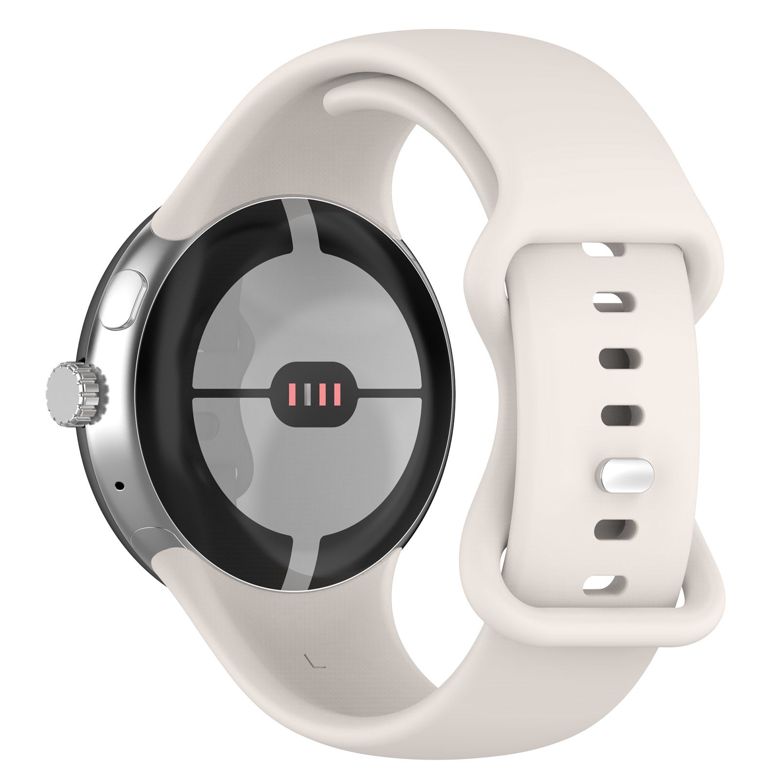 Bracelet silicone classique Google Pixel Watch 4 - 41mm (sable blanc)
