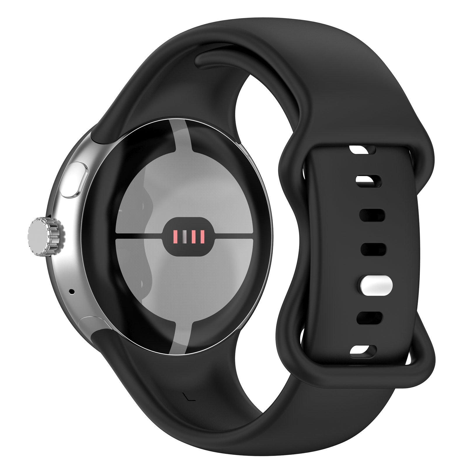 Bracelet silicone classique Google Pixel Watch 4 - 41mm (noir)
