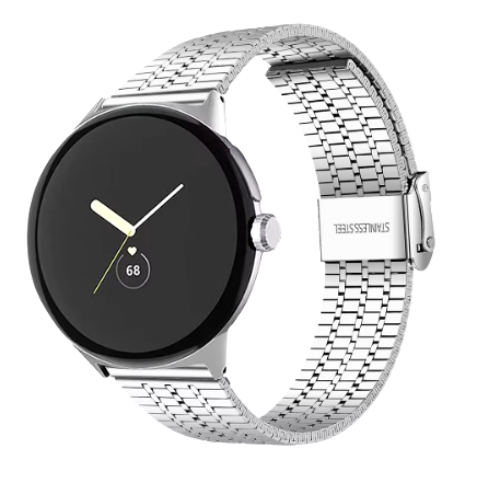Google Pixel Watch 4 - 45mm Fine Steel Strap (Silver)