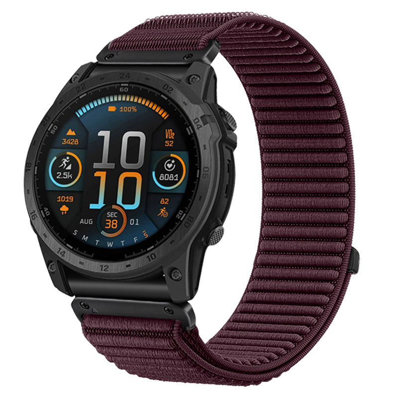 Garmin Descent Mk2s Wave Nylon Strap (Plum)