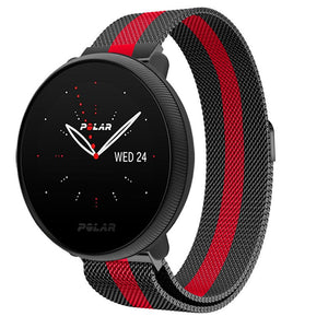 polar-ignite-2-milanese-band-zwart-rood
