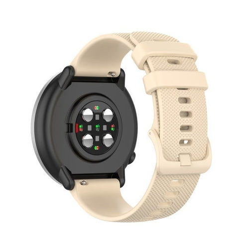Bracelet montre silicone premium 20mm - universal (beige)