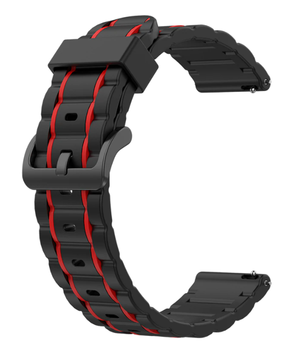 Withings ScanWatch 2 - 42mm Sport Buckle Strap (Black/Red)