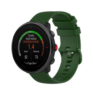 Bracelet en silicone de luxe Polar Vantage M3 (vert armée)