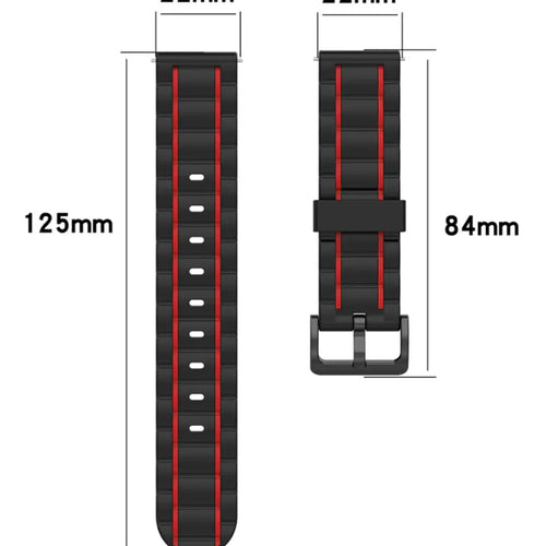 Suunto Run Sport Strap with Buckle (Black/Red)