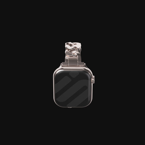 Bracelet chaîne acier Apple Watch (lumiére stellaire)
