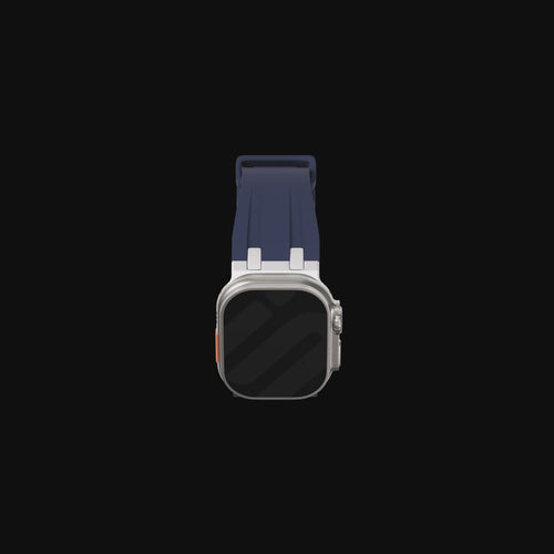 Bracelet silicone 'Luxury Liquid' Apple Watch Ultra (gris foncé avec noir)